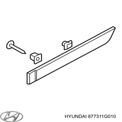 Молдинг двери задней левой Hyundai/Kia 877311G010 цена, от 6.69 USD