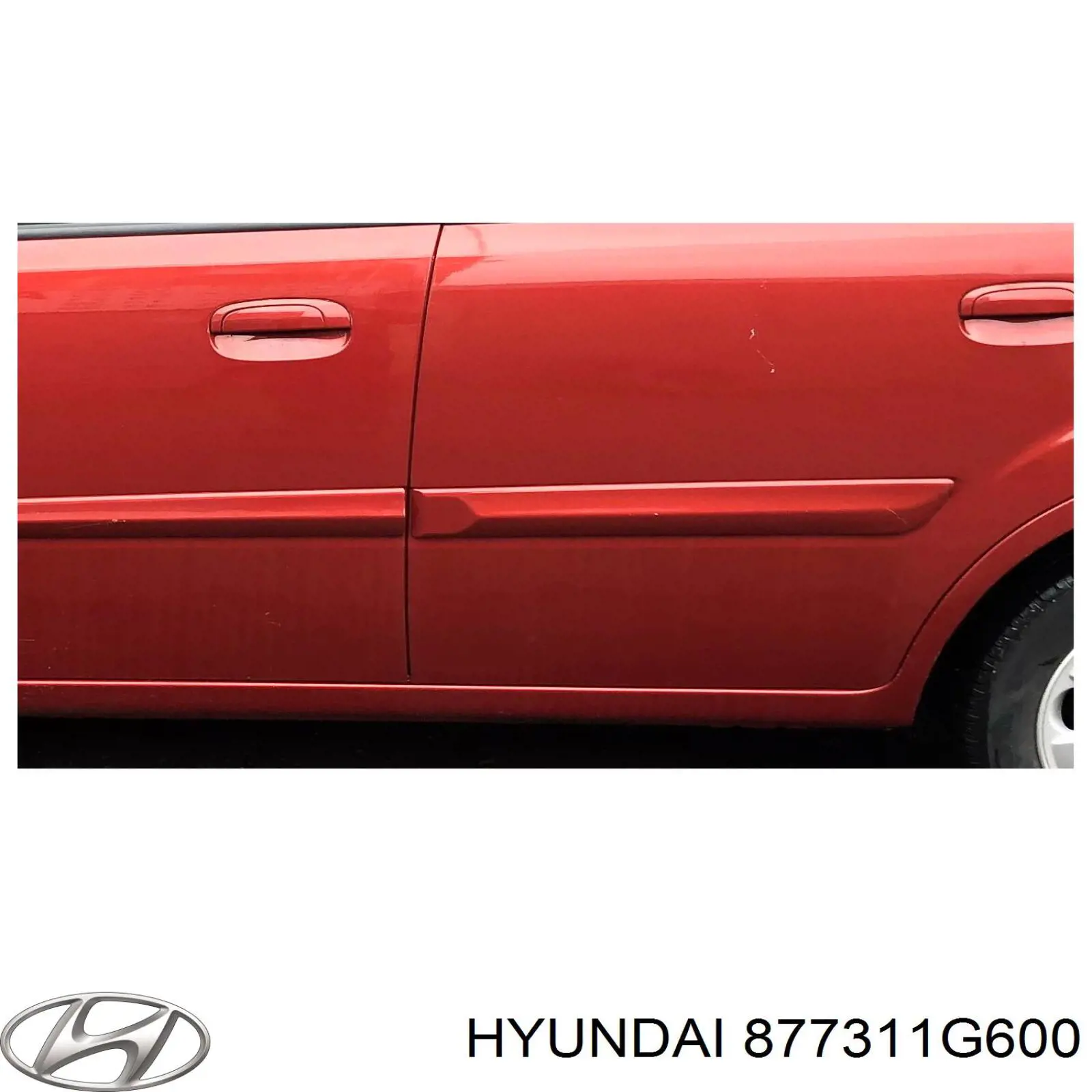 877311G600 Hyundai/Kia молдинг задней левой двери