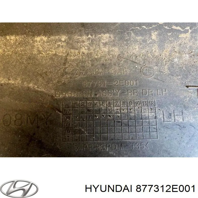  877312E001 Hyundai/Kia