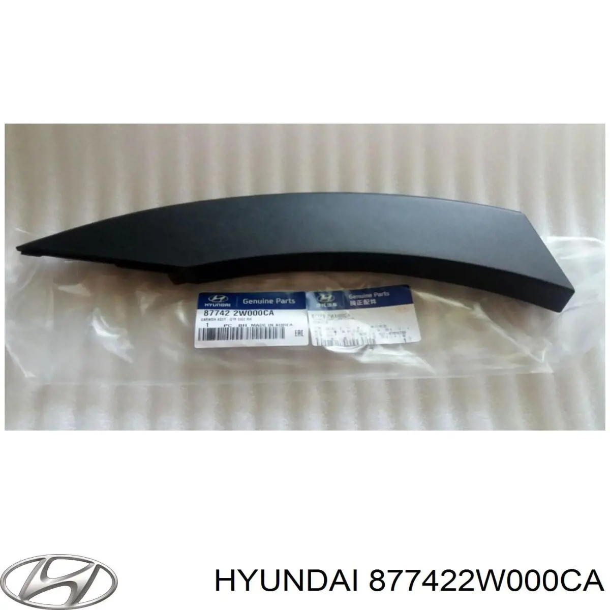 Expansor direito (placa sobreposta) de arco do pára-lama traseiro para Hyundai Santa Fe (DM)