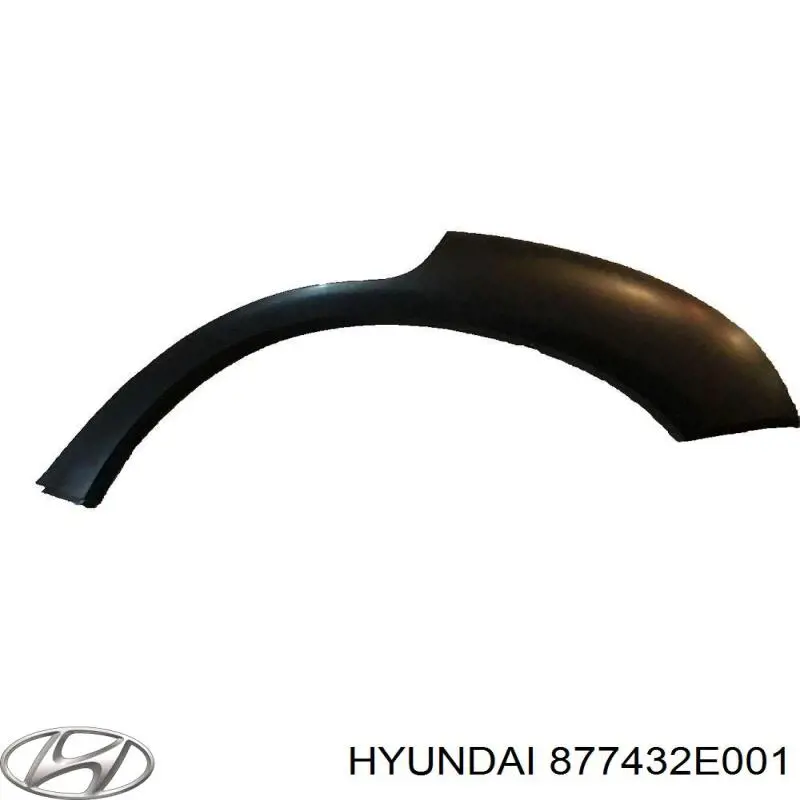 877432E001 Hyundai/Kia молдинг крыла заднего левого