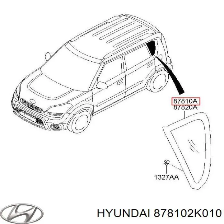 Стекло багажника, левое Hyundai/Kia 878102K010 цена, от 42.37 USD