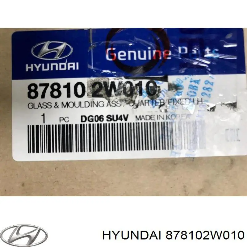 Стекло кузова (багажного отсека) левое 878102W010 Hyundai/Kia