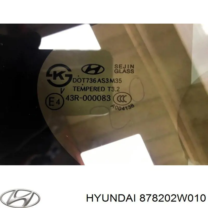 Купить 878202W010 Hyundai/Kia Стекло кузова (багажного отсека) правое