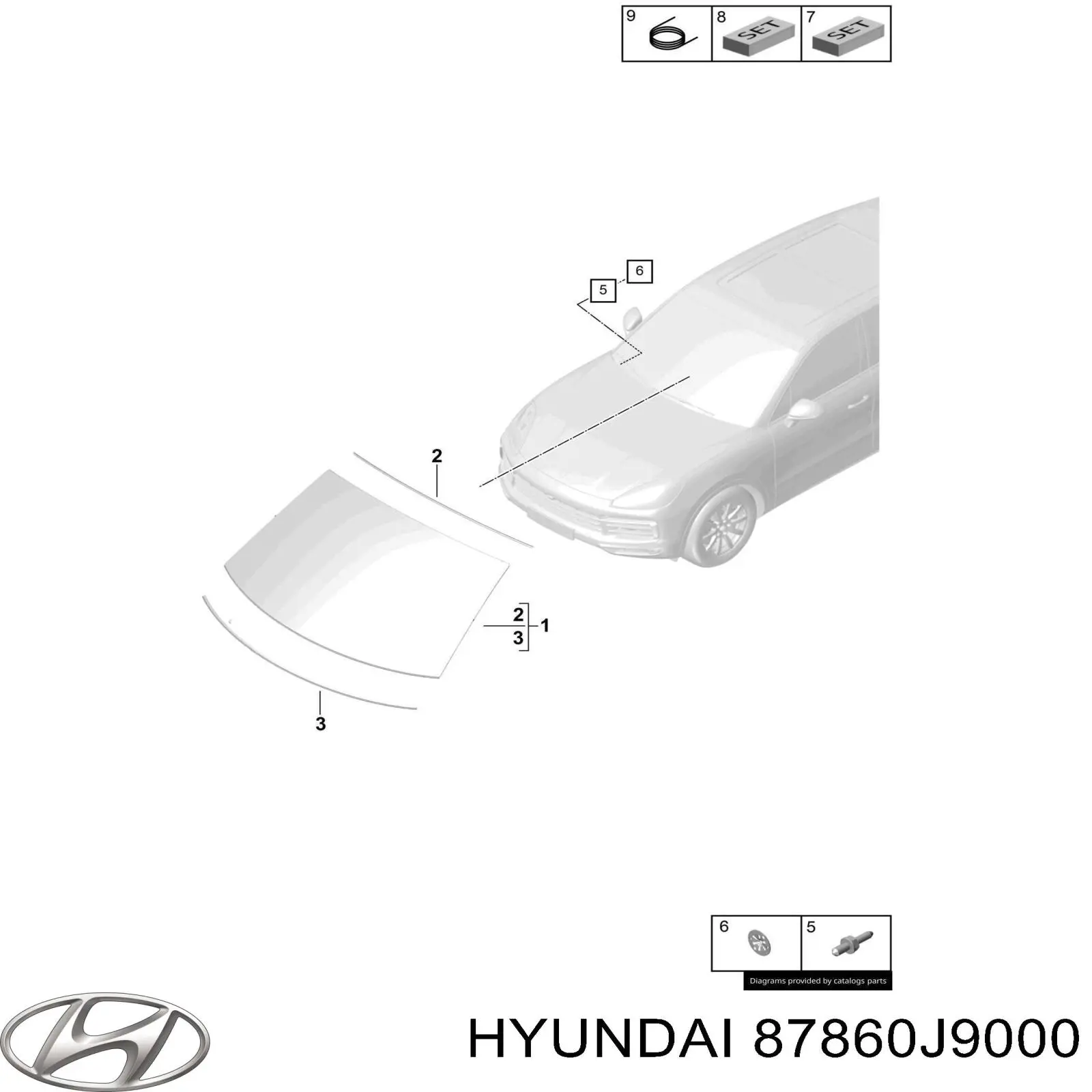 Купить 87860J9000 Hyundai/Kia Молдинг крыла заднего правого