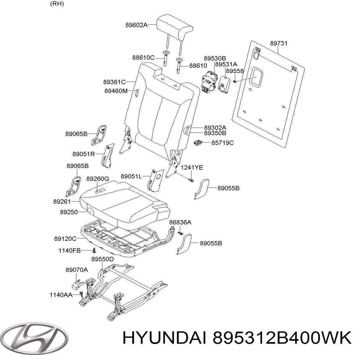  895312B400WK Hyundai/Kia