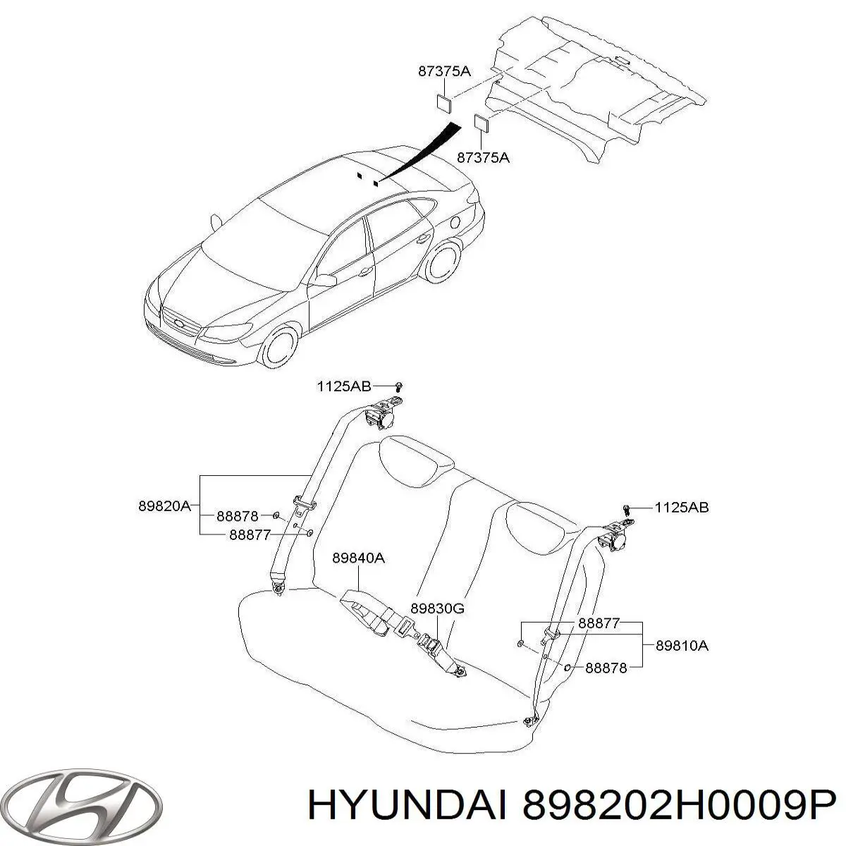 898202H0009P Hyundai/Kia 
