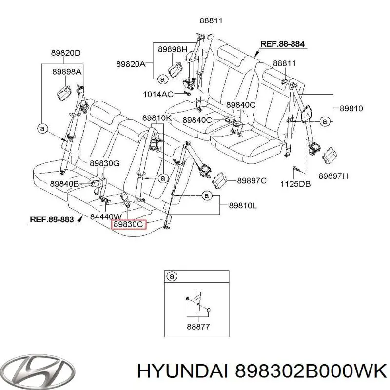  Hyundai/Kia 898302B000WK цена, от 22.80 USD