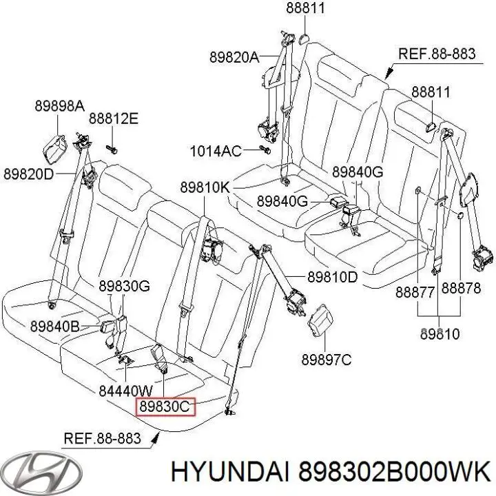 Купить 898302B000WK Hyundai/Kia 