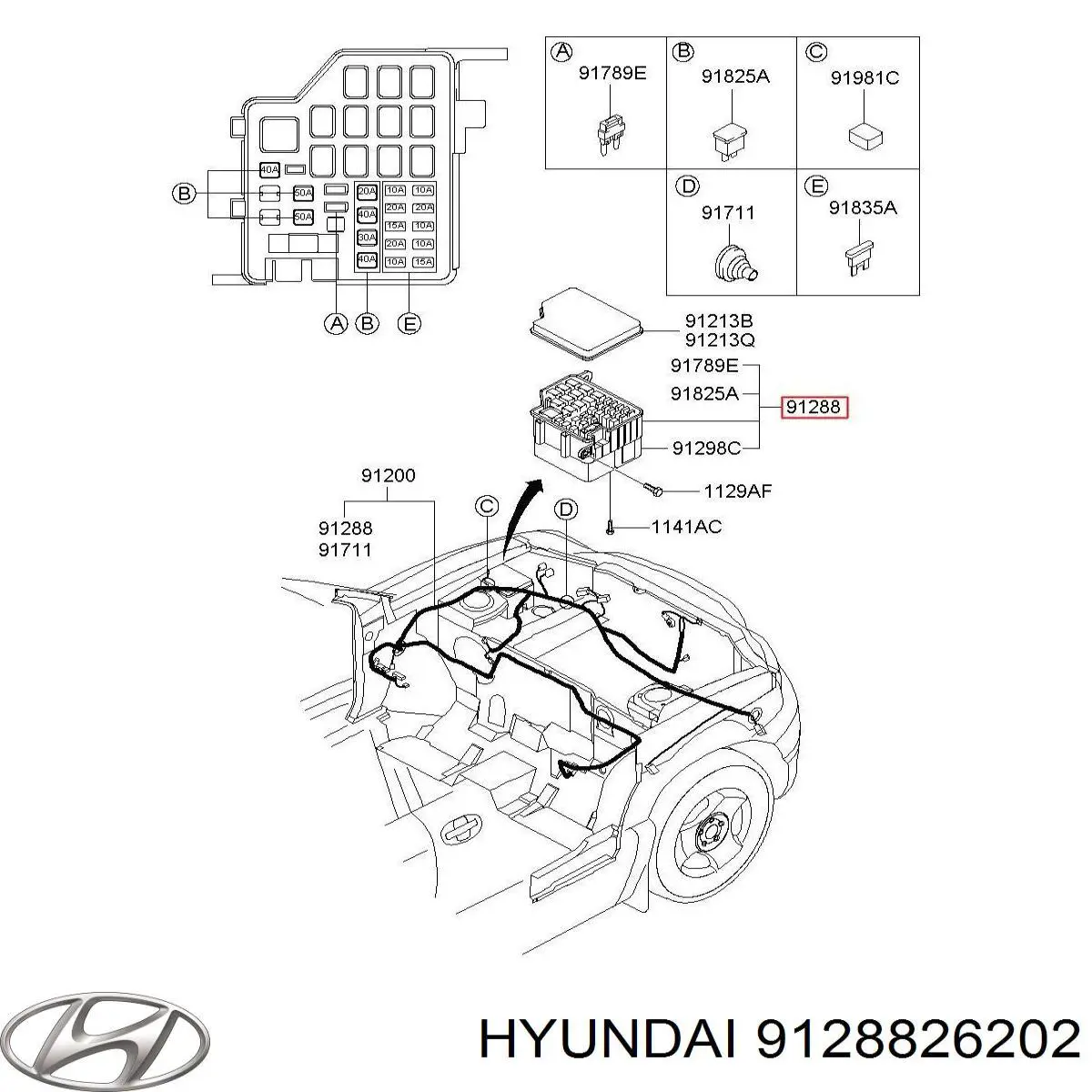 Коробка предохранителей Hyundai/Kia 9128826202 цена, от 34.21 USD