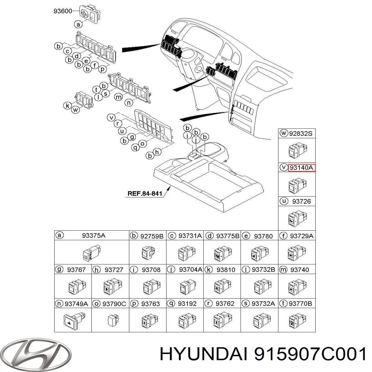  Hyundai/Kia 915907C001 цена, от 49.06 USD