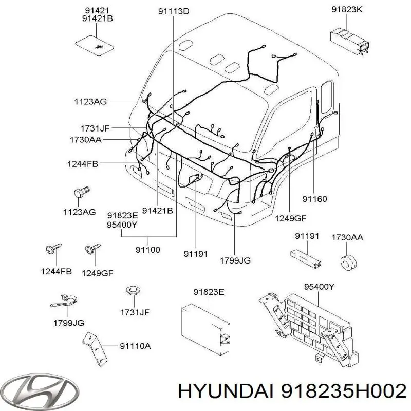 Блок предохранителей на Hyundai HD LIGHT 