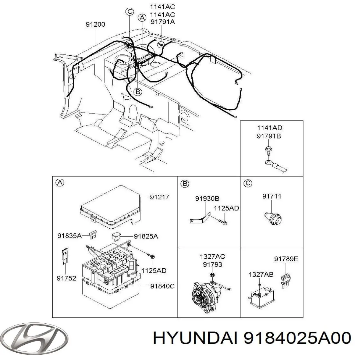 Блок предохранителей 9184025A00 Hyundai/Kia