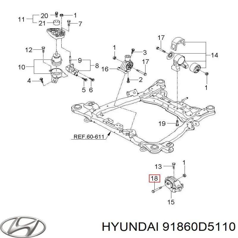 Купить 91860D5110 Hyundai/Kia 