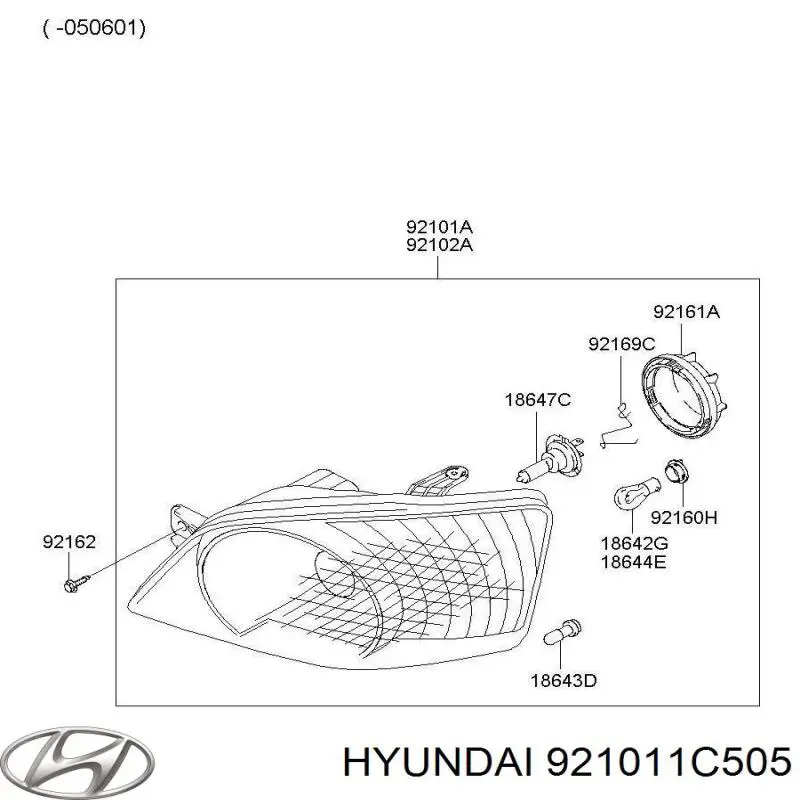  921011C505 Hyundai/Kia