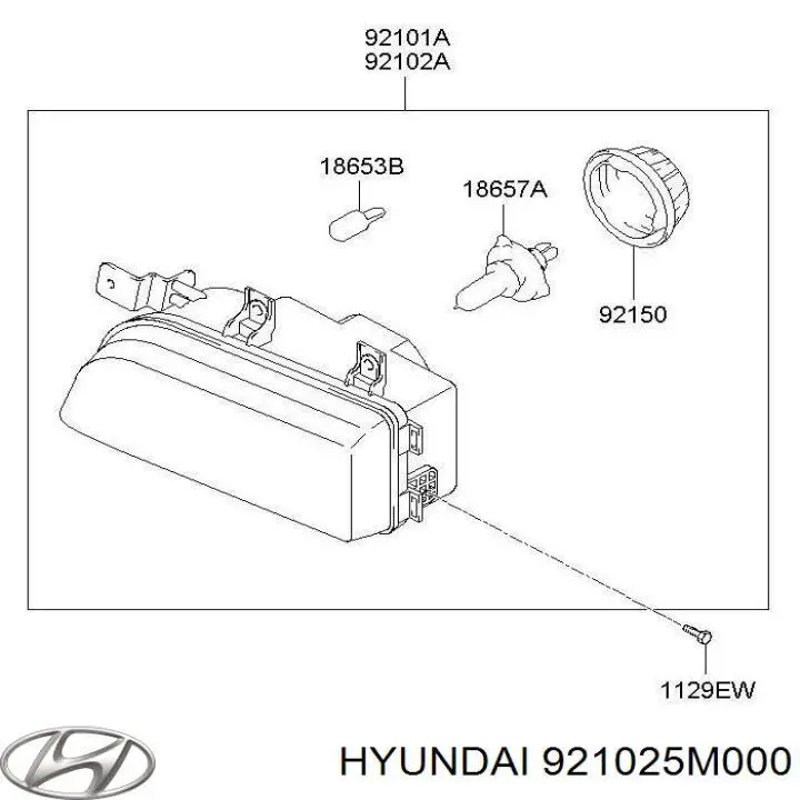 Правая блок фара Hyundai/Kia 921025M000 цена, от 257.60 USD