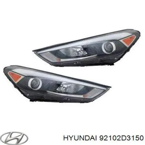 Правая блок фара Hyundai/Kia 92102D3150 цена, от 169.30 USD