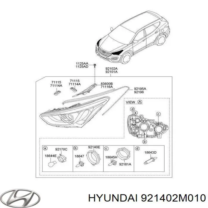 Купить 921402M010 Hyundai/Kia Крышка фары задняя