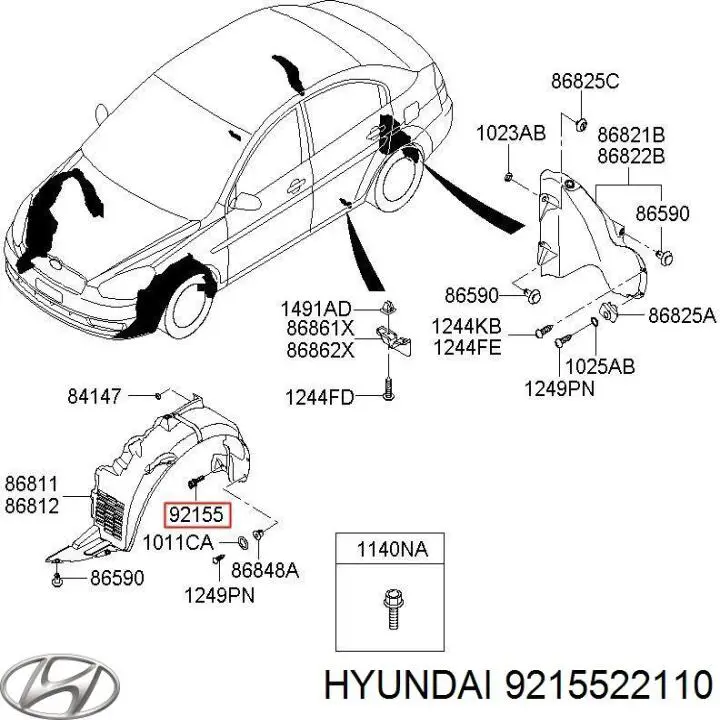  Hyundai/Kia 9215522110 цена, от 5.36 USD
