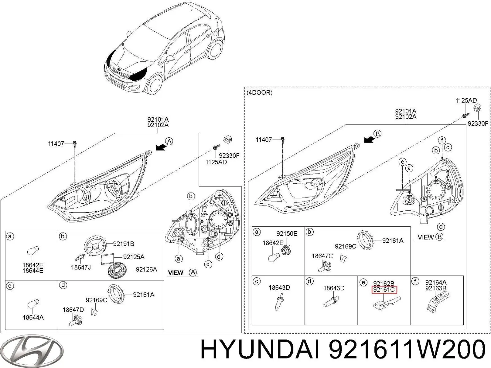  921611W200 Hyundai/Kia