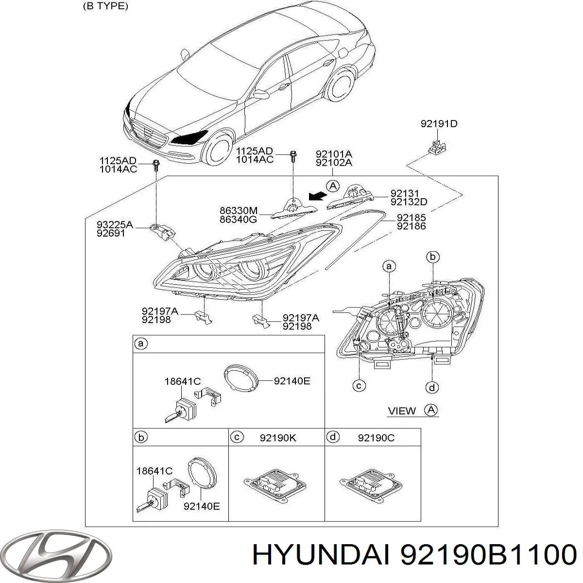  92190B1100 Hyundai/Kia