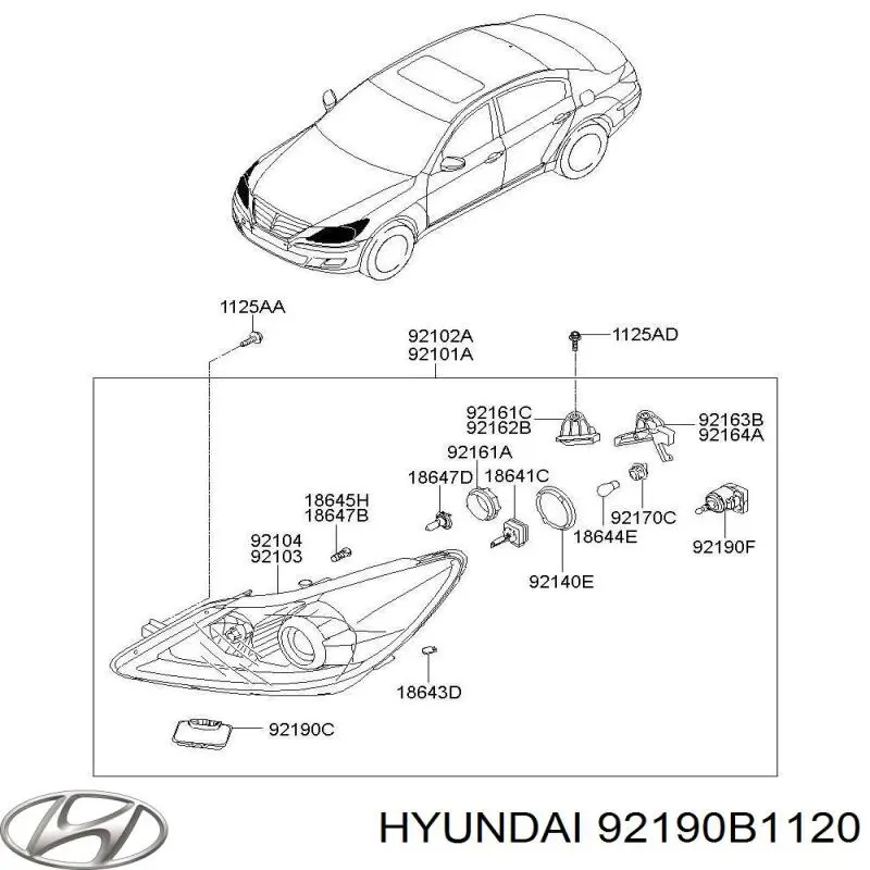 Купить 92190B1120 Hyundai/Kia 
