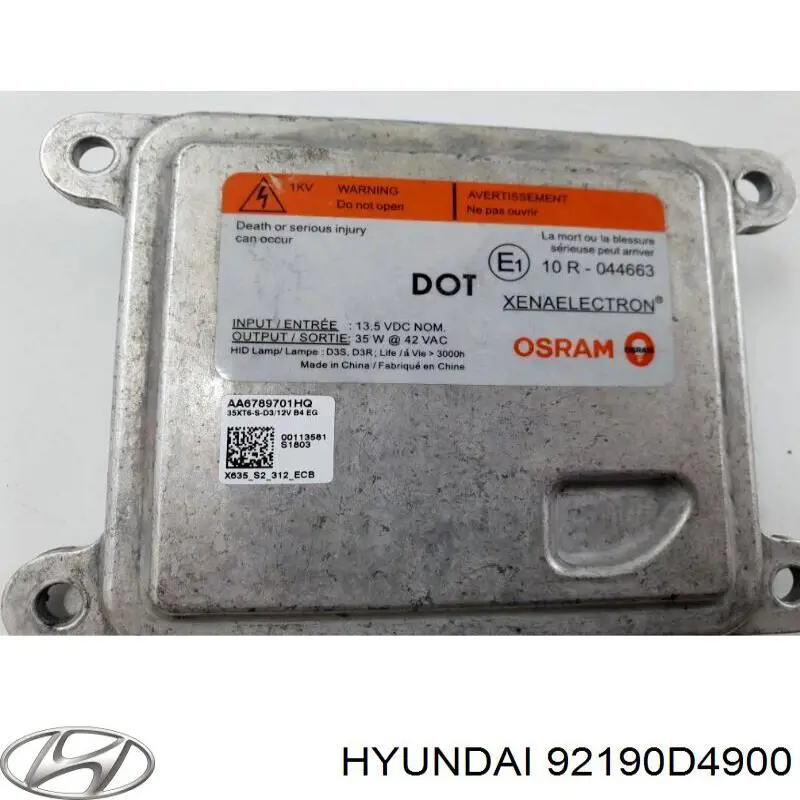 Купить 92190D4900 Hyundai/Kia 