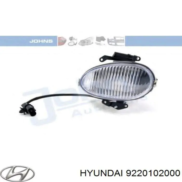Фара противотуманная, левая Hyundai/Kia 9220102000 цена, от 21.28 USD