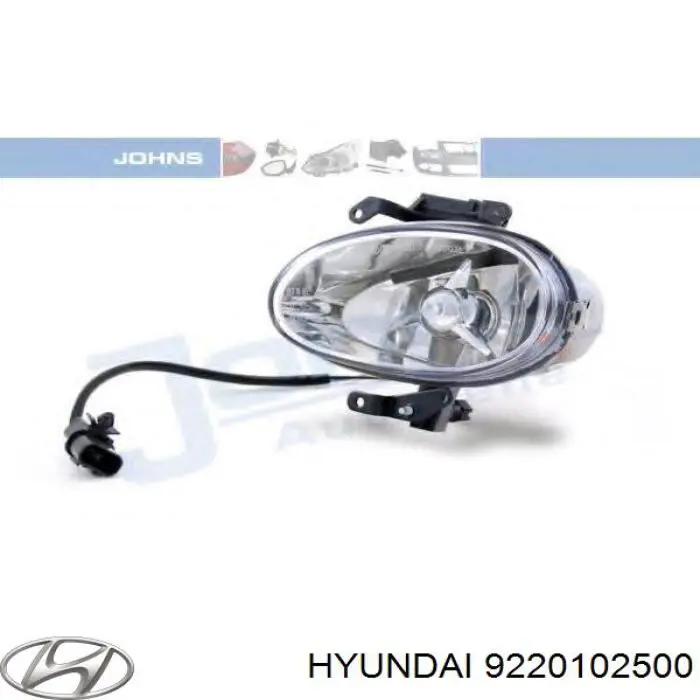 Фара противотуманная, левая Hyundai/Kia 9220102500 цена, от 14.19 USD