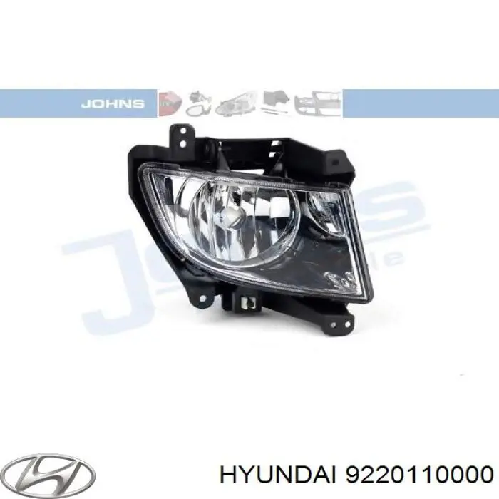 Купить 9220110000 Hyundai/Kia Противотуманка левая