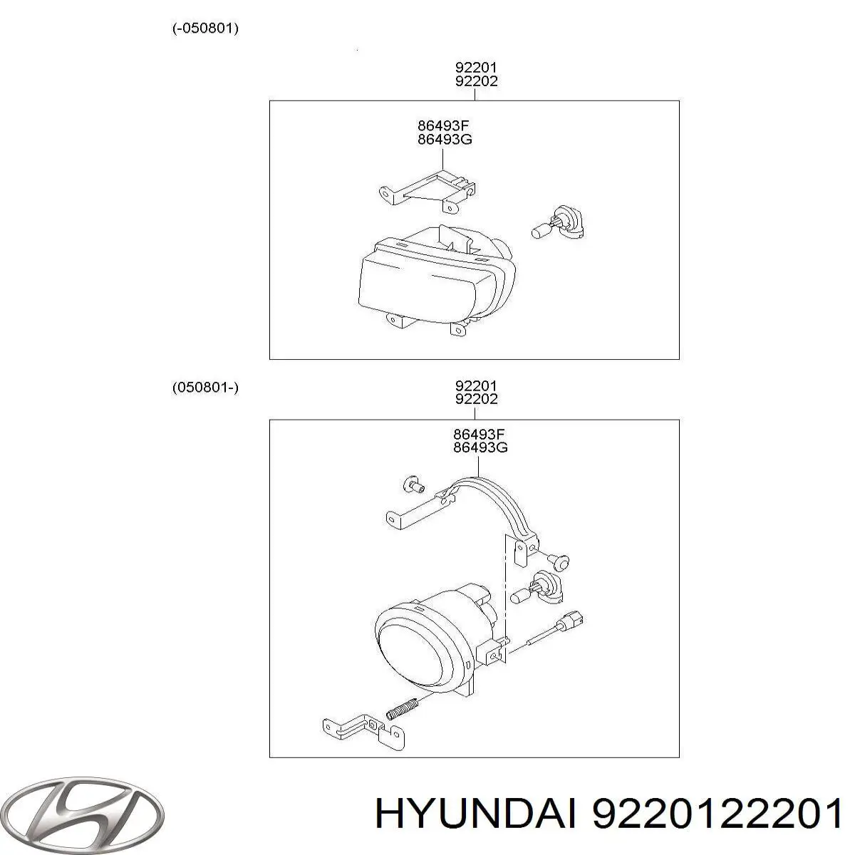 Купить 9220122201 Hyundai/Kia Противотуманка левая