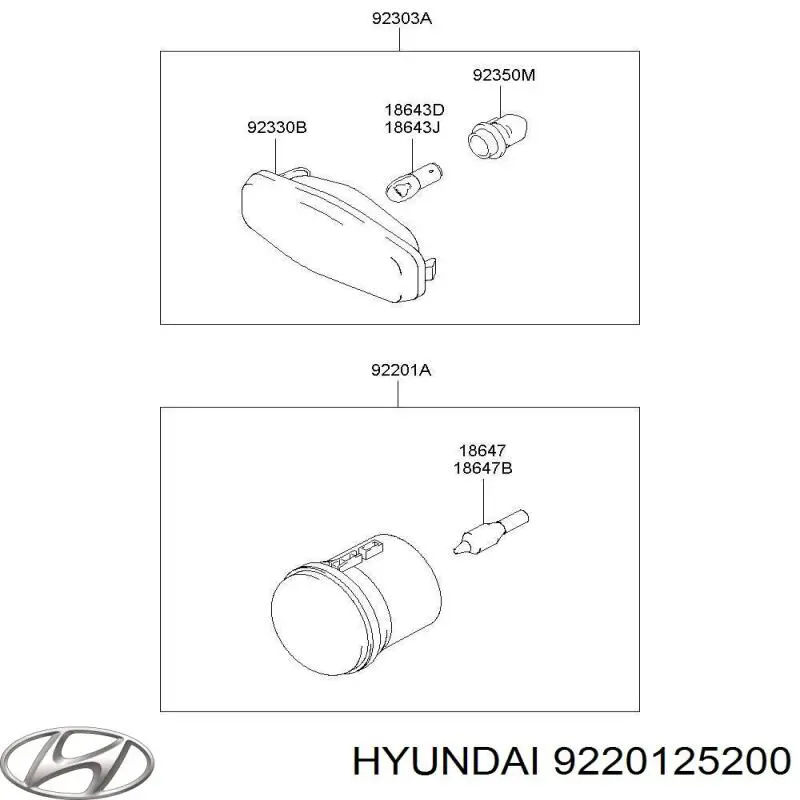 Фара противотуманная, левая Hyundai/Kia 9220125200 цена, от 6.39 USD