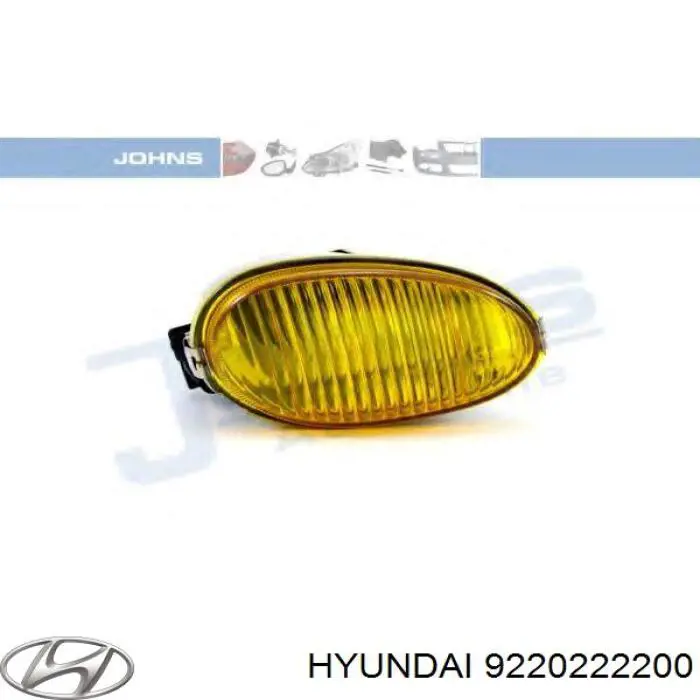 9220222200 Hyundai/Kia фара противотуманная правая