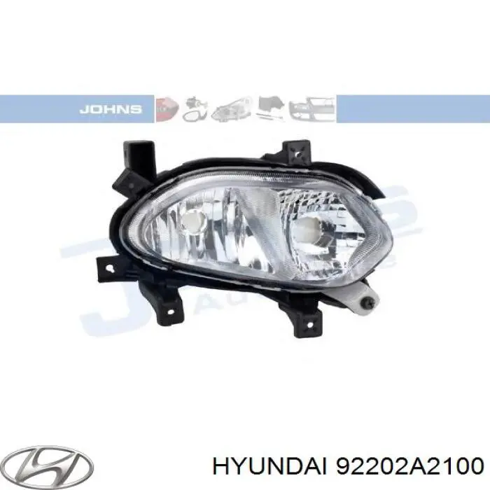 Фара противотуманная правая 92202A2100 Hyundai/Kia