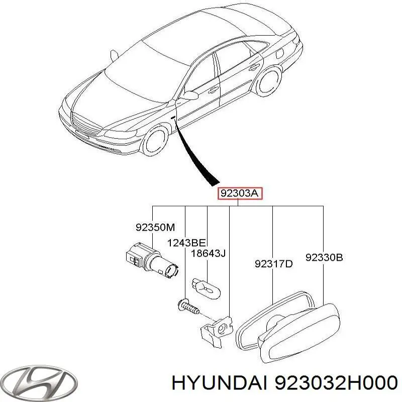 Повторитель поворота на крыле на Hyundai Elantra HD