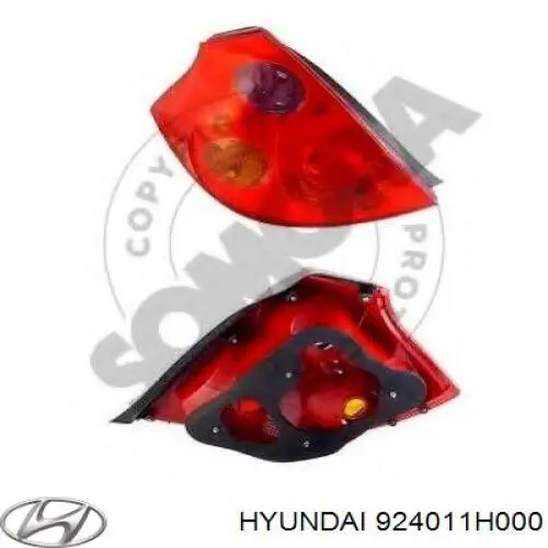 Задняя левая фара Hyundai/Kia 924011H000 цена, от 59.57 USD