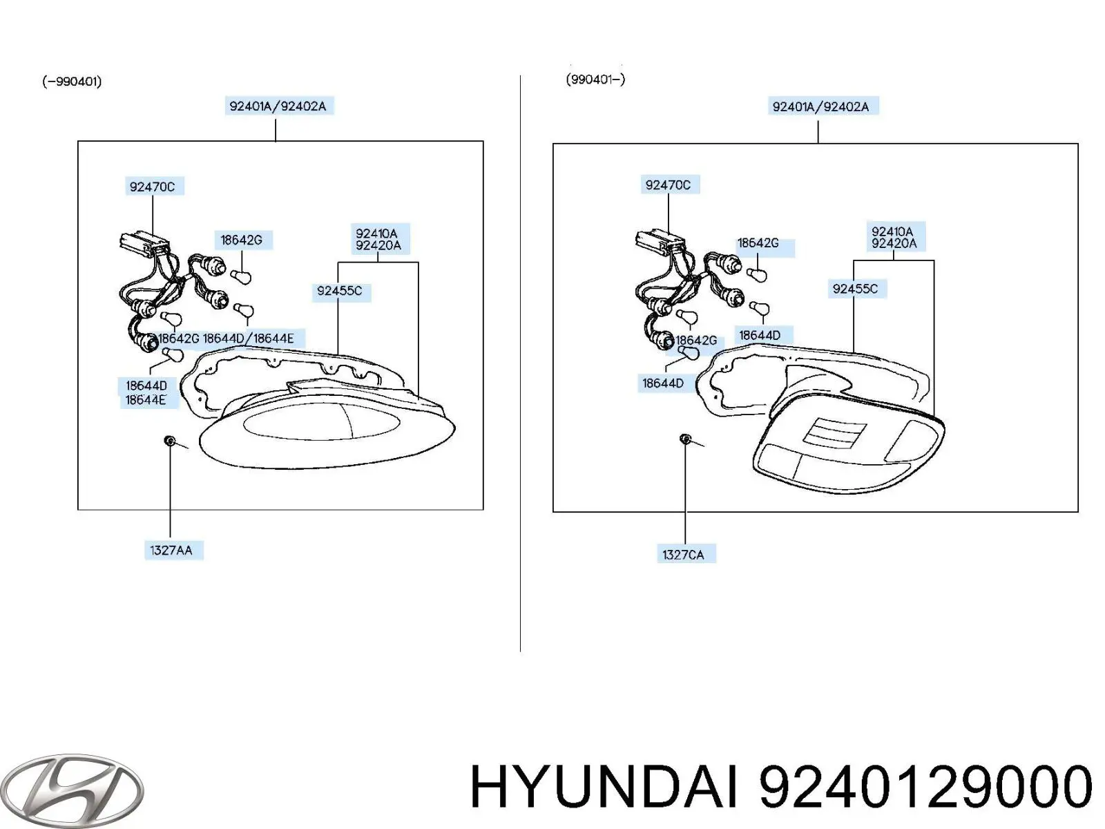 Задняя левая фара Hyundai/Kia 9240129000 цена, от 33.98 USD