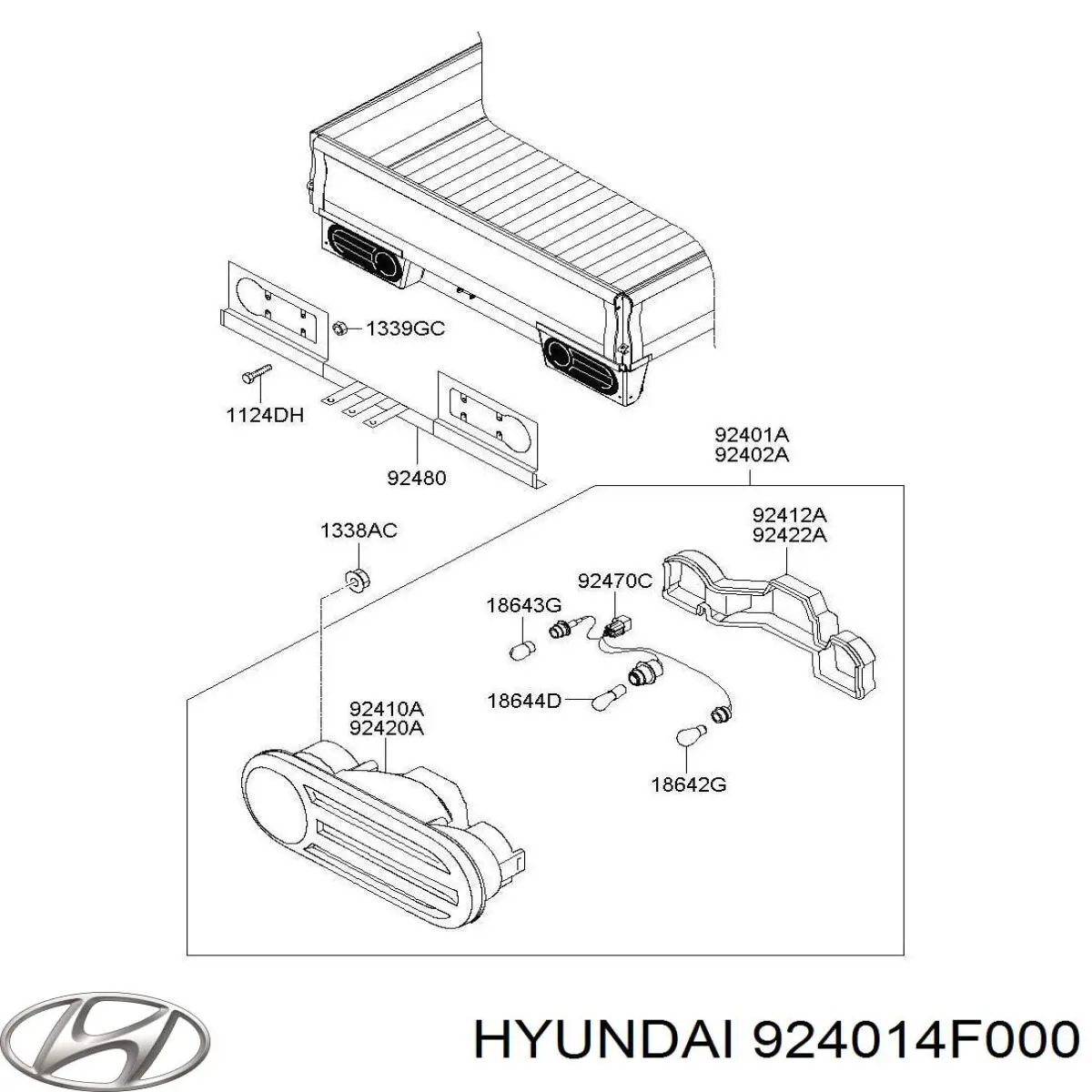 Купить 924014F000 Hyundai/Kia Левый стоп