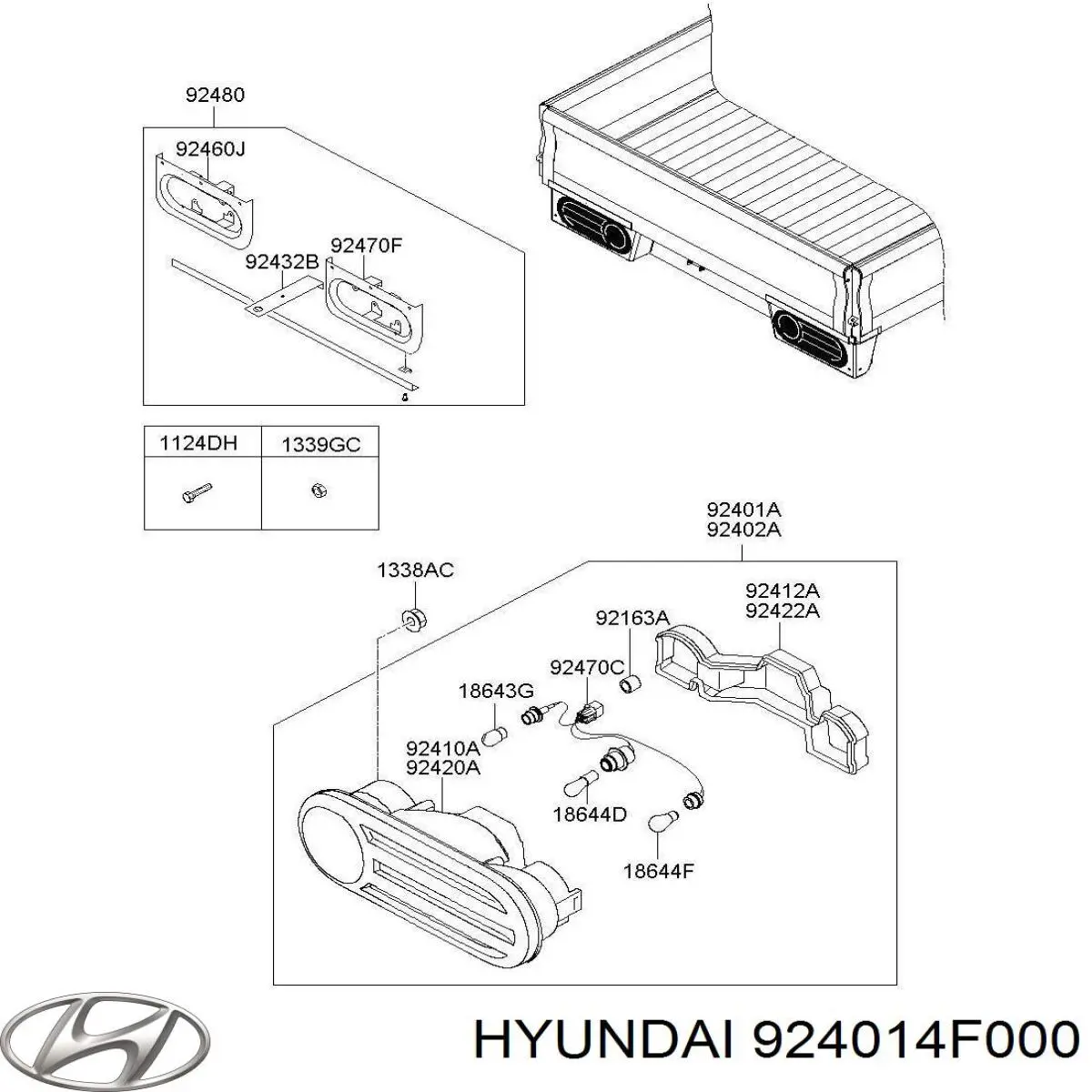 Задняя левая фара Hyundai/Kia 924014F000 цена, от 30.28 USD