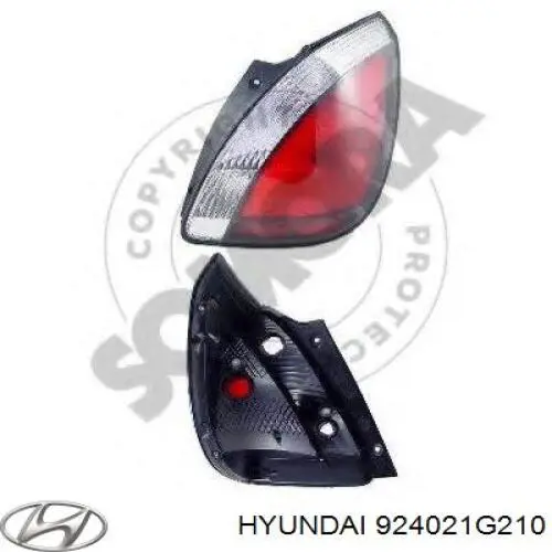 Фонарь задний правый Hyundai/Kia 924021G210 цена, от 50.27 USD