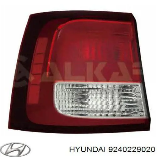 9240229020 Hyundai/Kia lanterna traseira direita