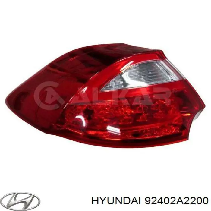 Фара задняя правая внешняя Hyundai/Kia 92402A2200 цена, от 131.49 USD