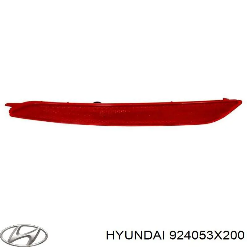 Retrorrefletor (refletor) do pára-choque traseiro esquerdo para Hyundai Elantra (MD)