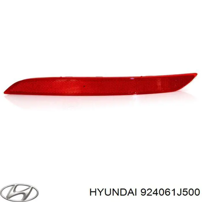 Retrorrefletor (refletor) do pára-choque traseiro direito para Hyundai I20 (PB)