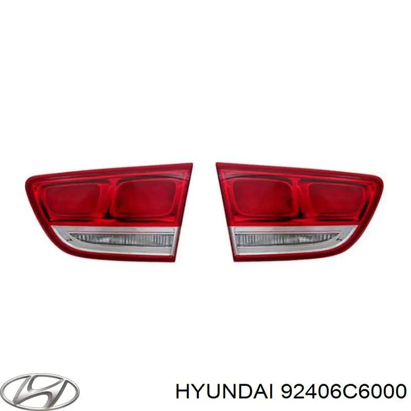 Правый катафот заднего бампера 92406C6000 Hyundai/Kia