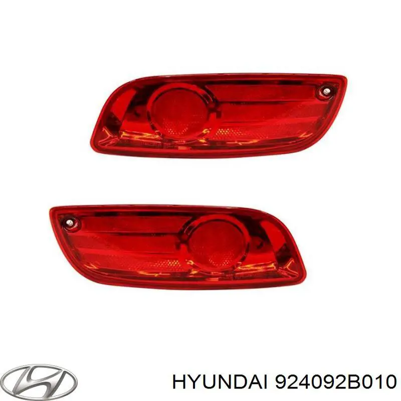 Катафот (отражатель) заднего бампера правый Hyundai/Kia 924092B010