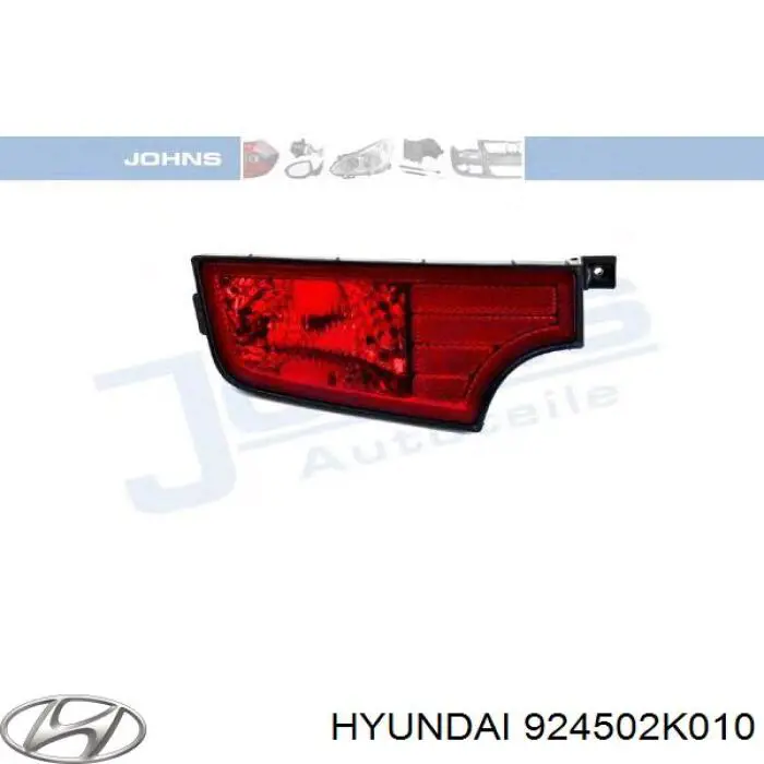 924502K010 Hyundai/Kia lanterna de nevoeiro traseira esquerda