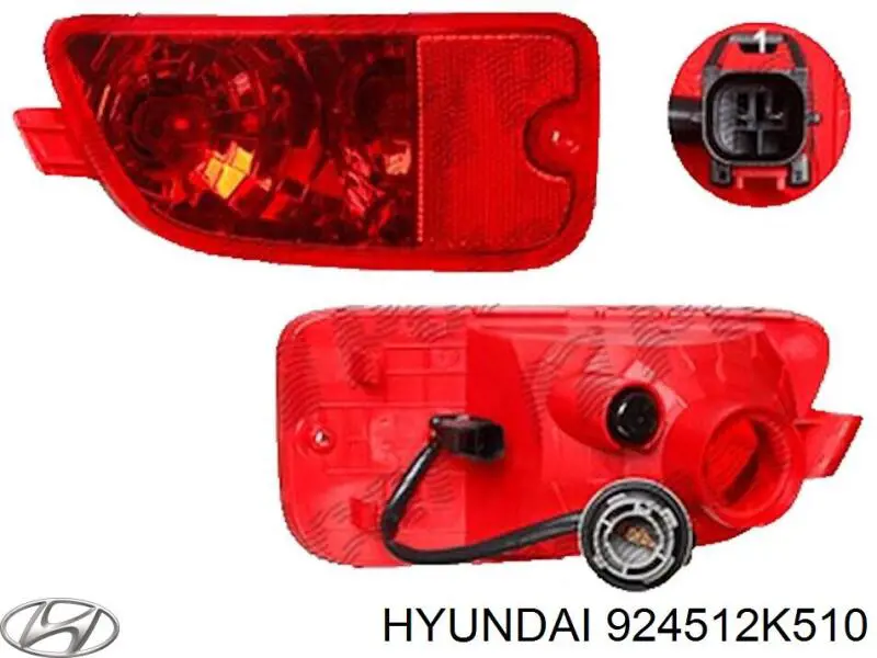 Фара противотуманная задняя, левая Hyundai/Kia 924512K510 цена, от 36.20 USD
