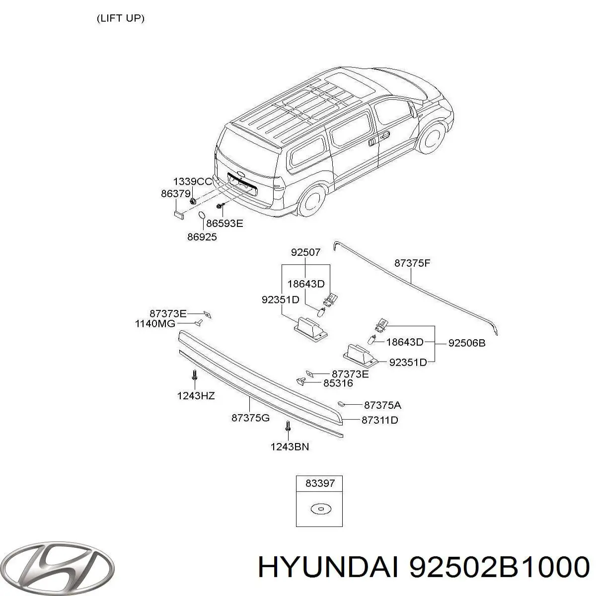 92502B1000 Hyundai/Kia 