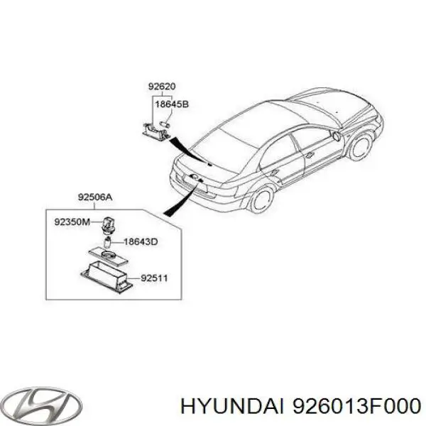 926013F000 Hyundai/Kia лампа освещения багажника